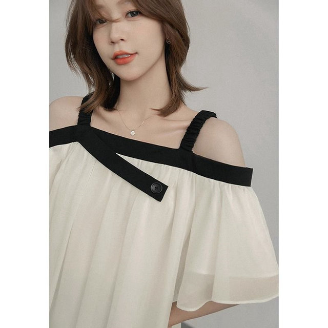 Summer Oversized Short Sleeve Boat Collar Shirt Tops ຂອງແມ່ຍິງ