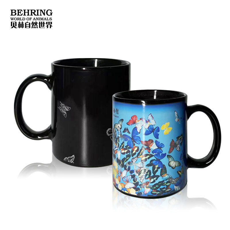 贝林自然世界X上海自然博物馆蝴蝶变色马克杯创意文创博物馆好礼