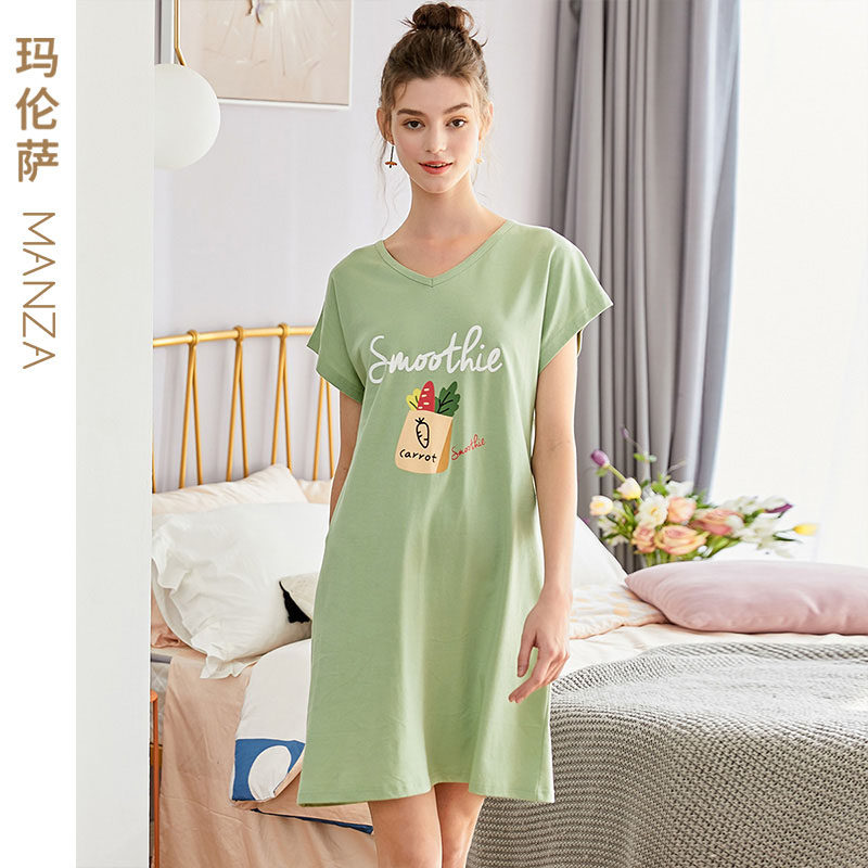 芬腾玛伦萨纯棉可外穿甜美可爱睡裙 玛伦萨睡裙