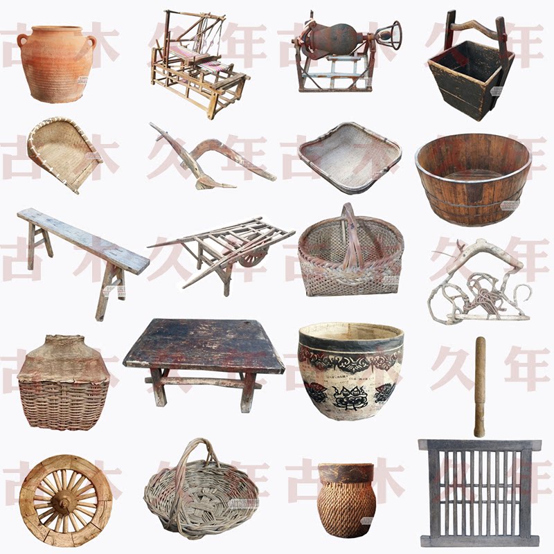 民俗老物件农耕工具风车木犁木耙农具二手怀旧复古家具装饰摆件_虎窝淘