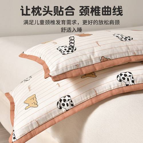 A类母婴级纯棉花枕儿童枕芯幼儿园全棉小枕头小米壳通用可拆洗 - 图2
