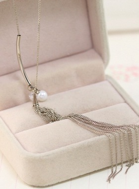 饰品时尚风流苏百搭韩版珍珠