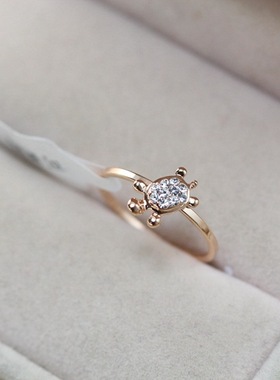 饰品镀金动物镶钻韩版时尚风戒指