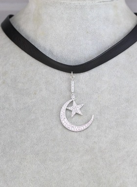 饰品时尚风星月韩版颈链吊坠