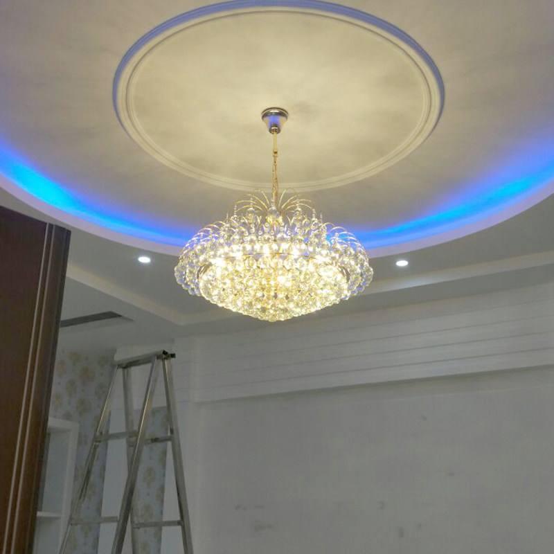 欧式水晶吊灯奢华客厅灯圆形水晶灯LED简欧餐厅灯饰大气卧室灯具,淘宝优惠券,粉丝福利购,淘宝优惠卷