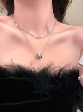 轻奢小众双层小蛮腰项链女