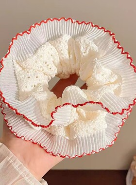 蕾丝花边双层大肠发圈