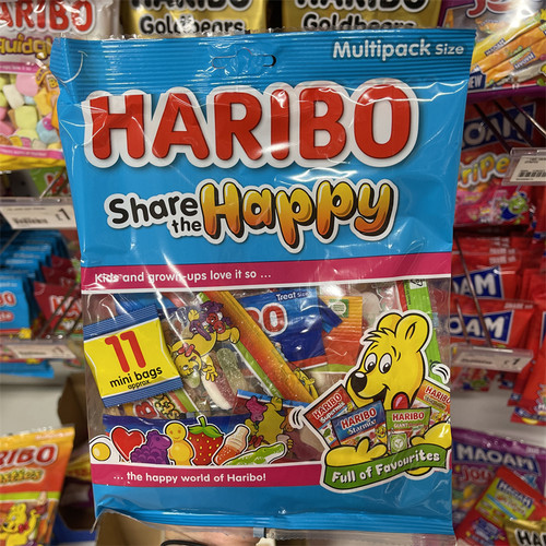 苏州现货 英国HARIBO哈瑞宝儿童混合水果Q软糖果汁橡皮糖糖粉176g - 图1