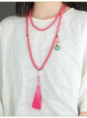 新中式斜挎链百搭民族风项链女