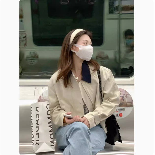 小香风白色夹克外套女2022年秋季新款韩版百搭休闲短款小个子上衣,淘宝优惠券,粉丝福利购,淘宝优惠卷