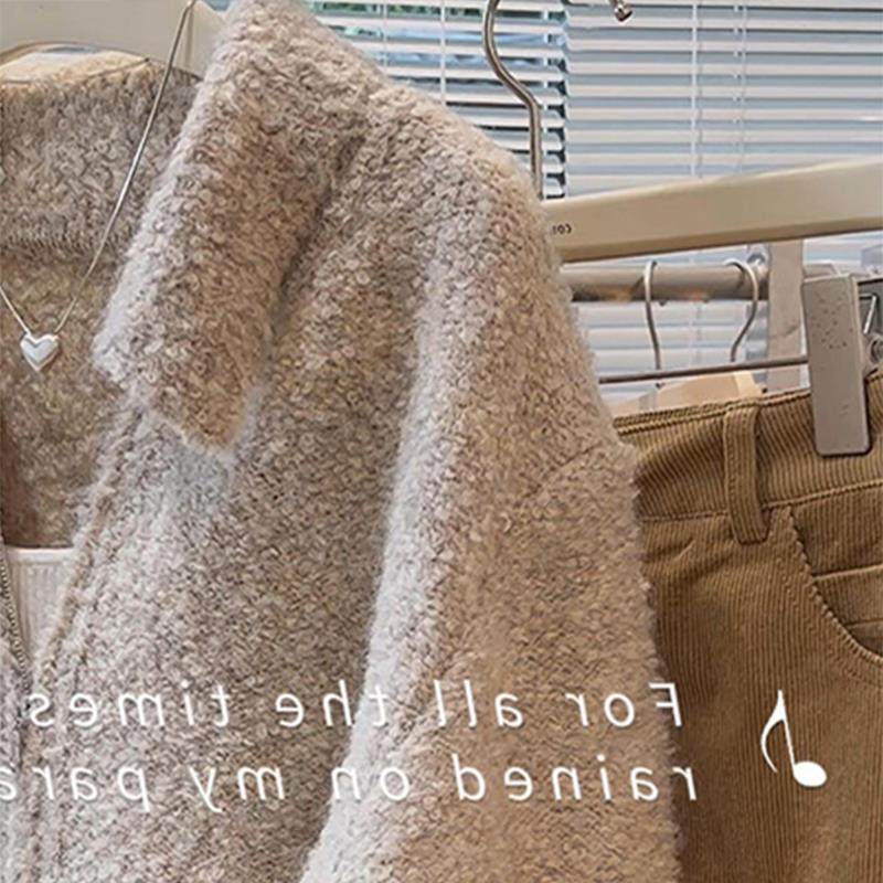 今年流行韩系拉链polo领羊毛圈圈绒毛衣外套女宽松短款针织开衫,淘宝优惠券,粉丝福利购,淘宝优惠卷