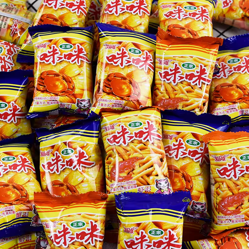 17年金冠老店童年回忆咪咪虾条蟹味小粒