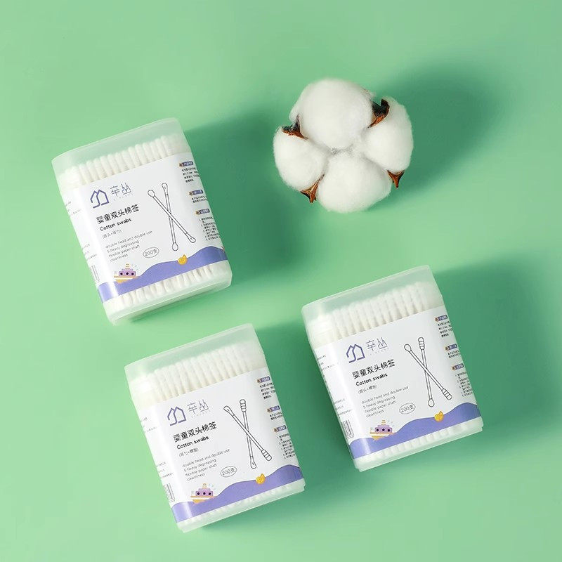 婴儿儿童棉签纸轴一次性双头超细柔软200支盒装家庭用,淘宝优惠券,粉丝福利购,淘宝优惠卷