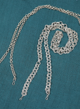 民族风苗银仿古做旧项链梅花链子