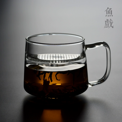 Креативная стеклянная чайная чашка, фильтр, простой и элегантный дизайн, увеличенная толщина