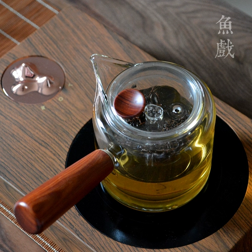 Стеклянный красный (черный) чай для домашнего использования, мундштук, заварочный чайник, популярно в интернете