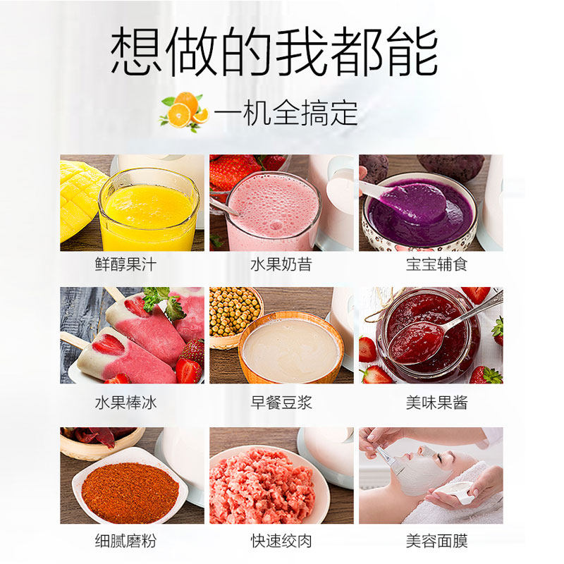 苏泊尔家用水果小型多功能炸果汁机 苏泊尔梁业榨汁机
