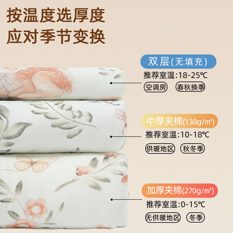 婴儿睡袋秋冬款宝宝四季通用桑蚕丝恒温新生儿童竹棉一体式防踢被,淘宝优惠券,粉丝福利购,淘宝优惠卷