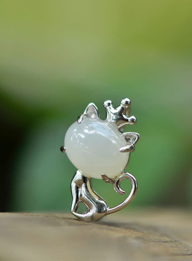 儒匪窝猫咪吊坠项链赠送带证书