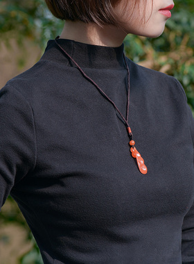 儒匪窝南红玛瑙冰飘四季豆如意女