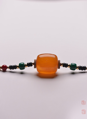 古董蜜蜡项链吊坠老物件收藏