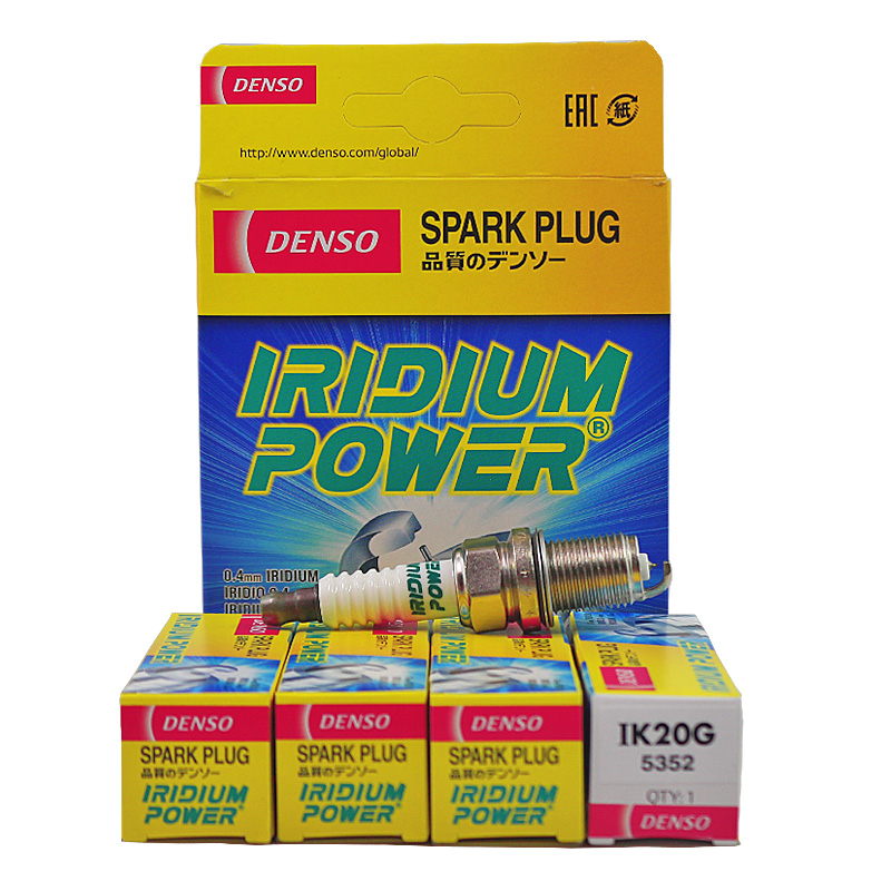 电装单铱金火花塞IK20G适用雅阁本田思域CR-V 思铭4支装 - 图0