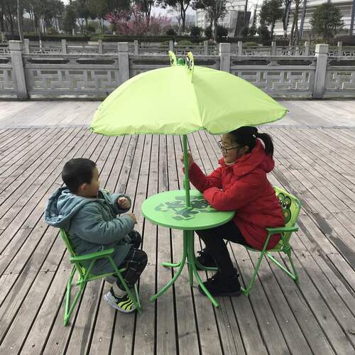 儿童靠背折叠椅子折叠桌子整套幼儿园室内外桌子椅子出口加厚品质 - 图0