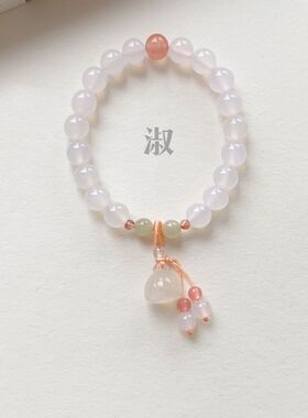 天然石玛瑙莲蓬手串小清新百搭