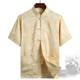 Summer short-sleeved Chinese silk ethnic large-size Tang suit