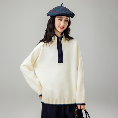 女童微胖羊毛衫针织打底