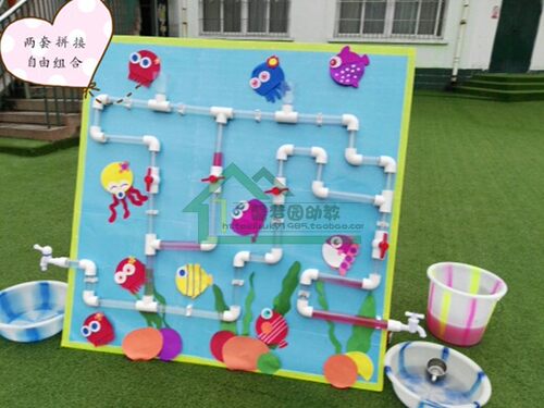 幼儿园沙水区小中大号迷宫玩水墙面管道区角玩具水管拼接透明水管 - 图0