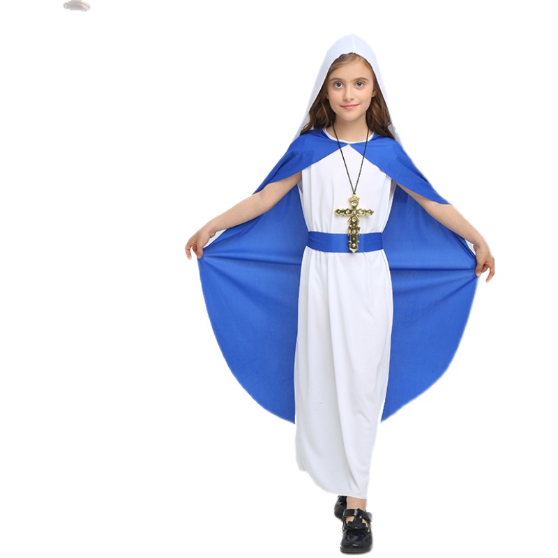 复活节成人男COS耶稣神父牧师传教士服装万圣节修女圣母演出衣服-图3