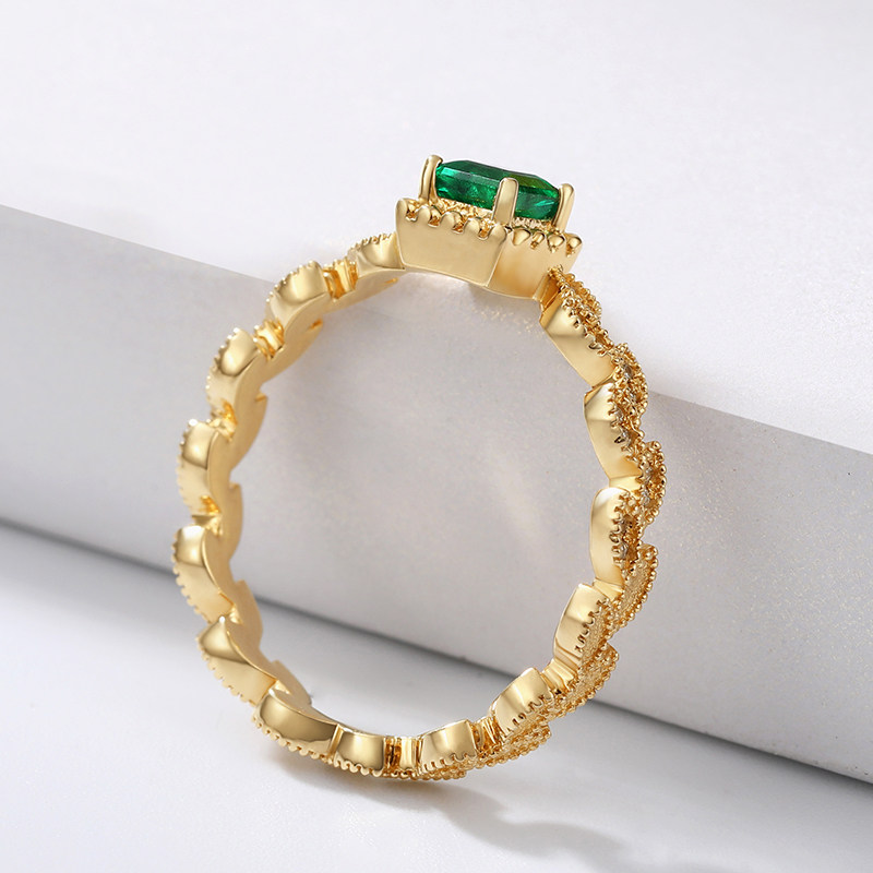 oucerny /欧采妮天然女18k金戒指 oucerny欧采妮手饰