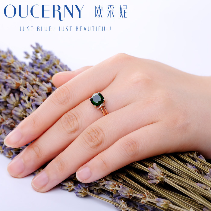 欧采妮18k玫瑰金1.8克拉指环 oucerny欧采妮手饰