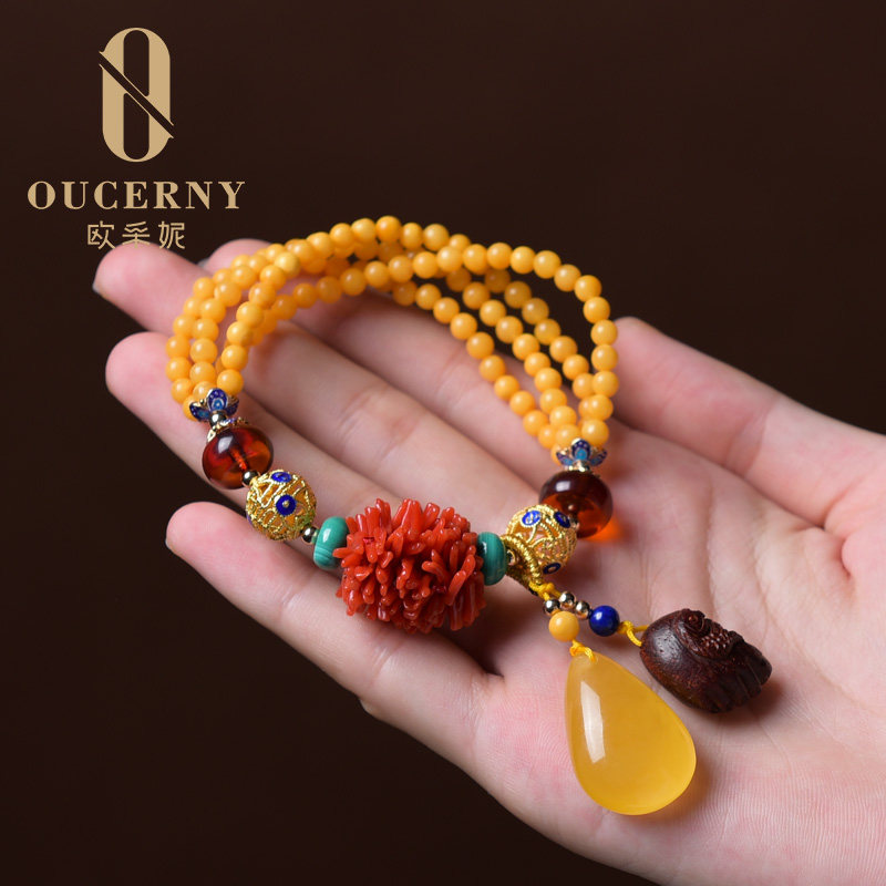 欧采妮蜜蜡手串天然波罗的海手链 oucerny欧采妮手饰