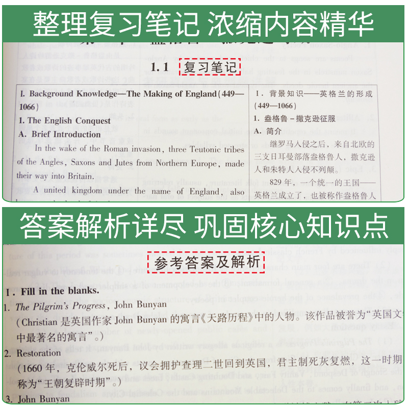 吴伟仁 美国文学史及选读 英国文学史及选读 重排版1、2外研社教材+圣才笔记及考研真题详解 英美文学英语类2025考研参考官方正版 - 图2