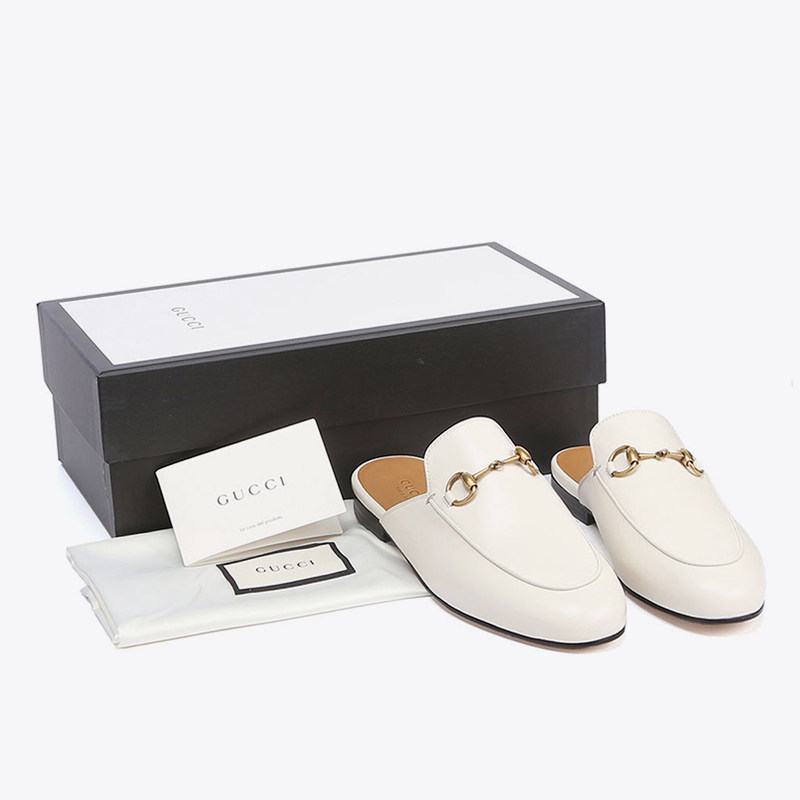 gucci /古驰女鞋马蹄扣牛皮拖鞋 万奢城包头拖