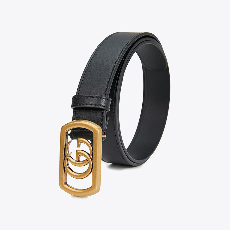 gucci /古驰金扣双gg正装潮男腰带 万奢城腰带/皮带/腰链