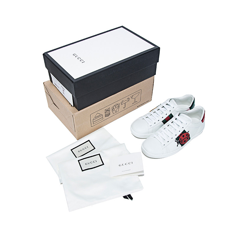 gucci /古驰ace小蜜蜂刺绣女鞋 万奢城休闲板鞋
