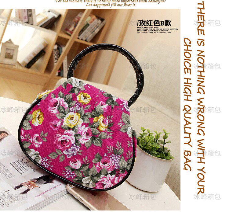迷你手机花朵帆布包中年零钱包 花语佳人箱包女士包袋