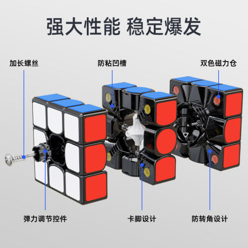 圣手魔方二三四五2453阶儿童益智玩具磁力初学者套装百变无限比赛 - 图2