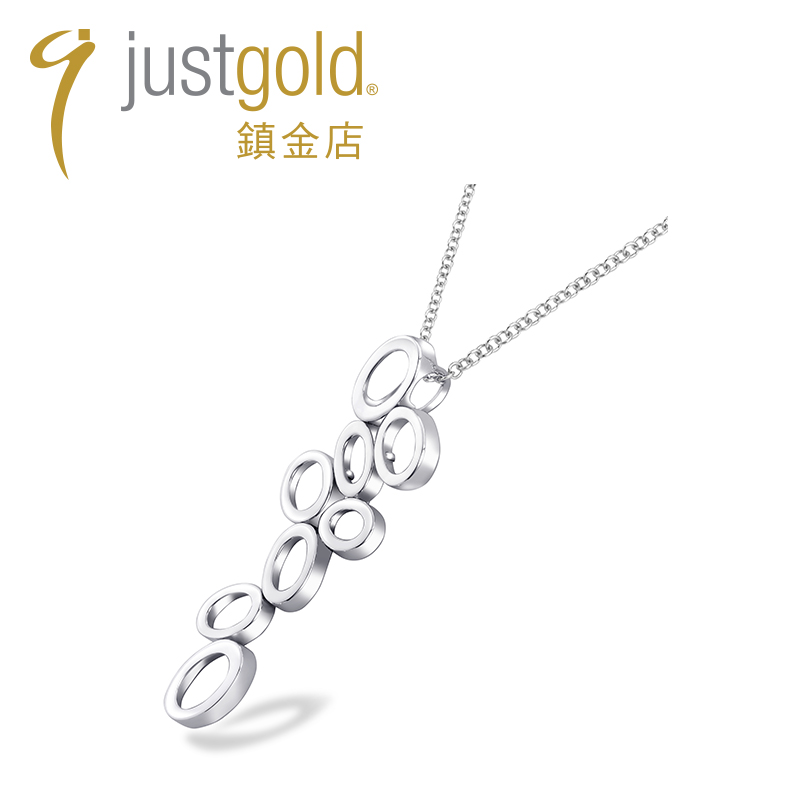 justgold鎮金店凝聚925银吊坠简约大方时尚个性3509744W-图0