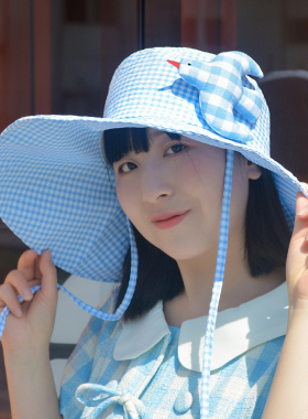 郑呱呱原创大檐飞鸟渔夫帽遮阳帽