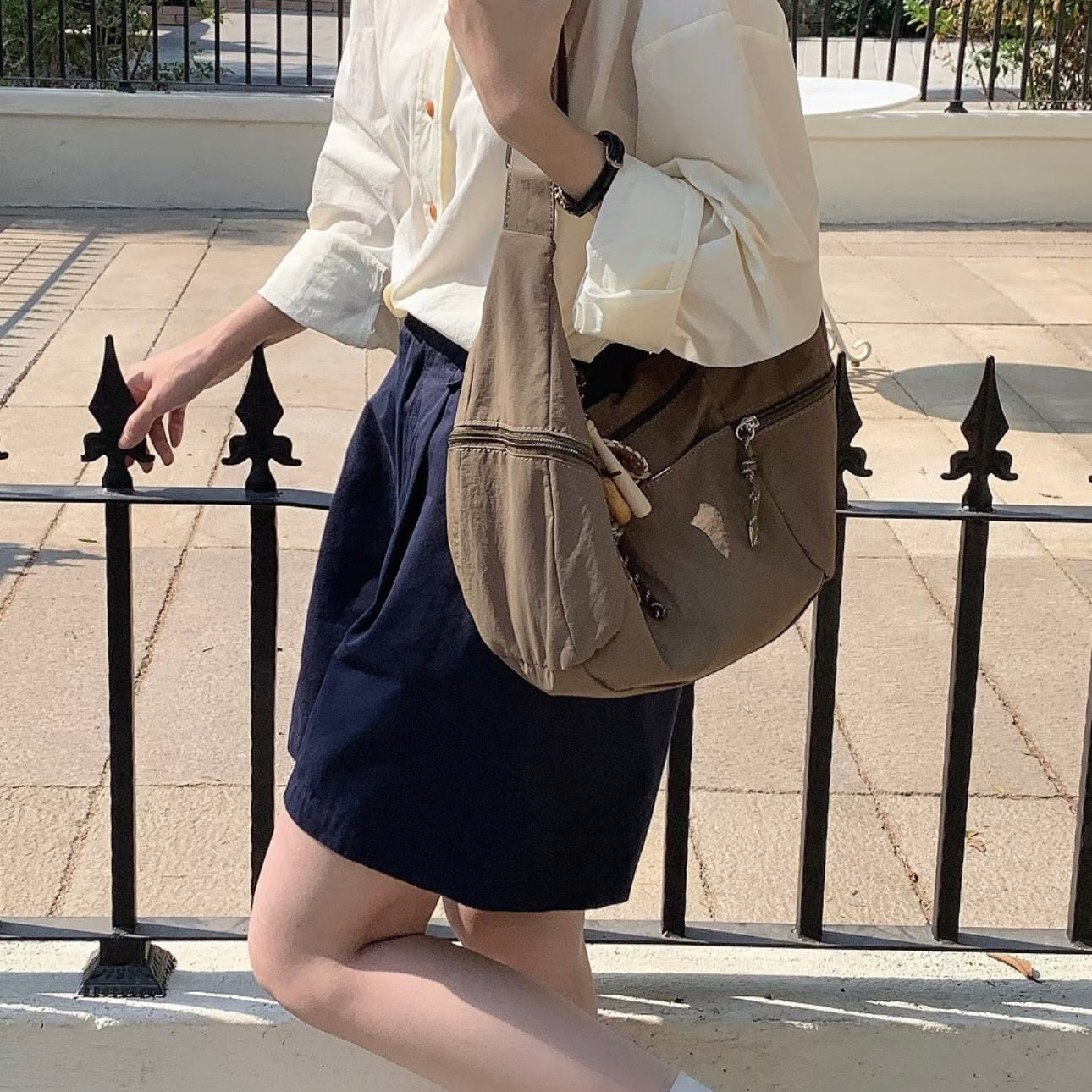 lu女士斜挎包饺子包牛角包便携多口袋骑行挎包时尚布包运动瑜伽包,淘宝优惠券,粉丝福利购,淘宝优惠卷