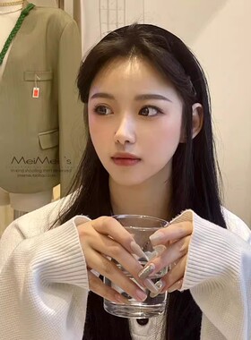 韩国进口复古丝绒高颅顶宽发箍女