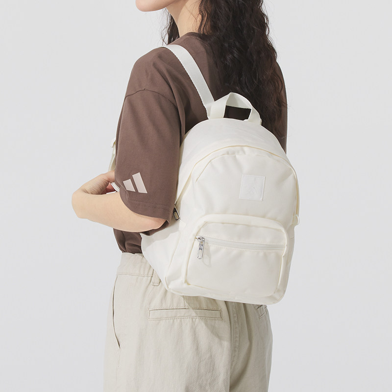Adidas small backpack women's bag spring new white school bag casual backpack sports bag KE4017