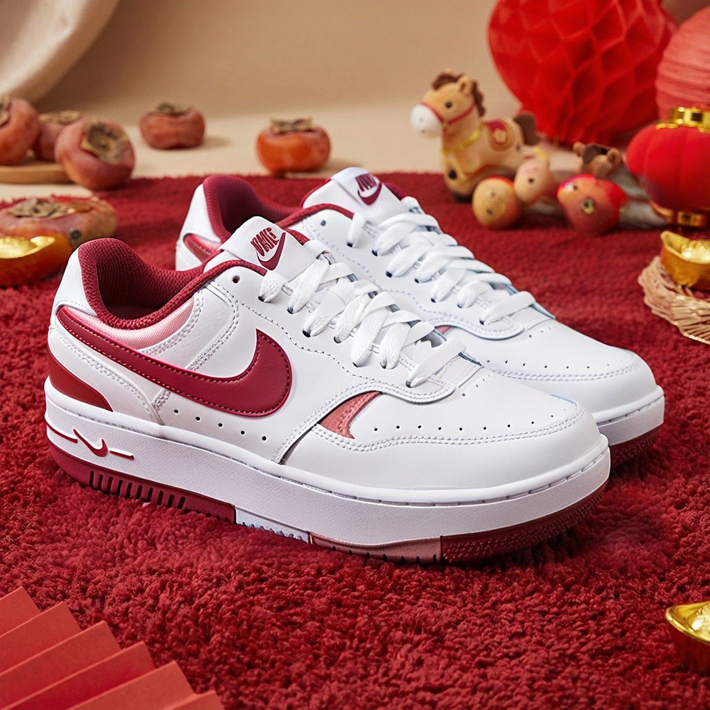 耐克休闲鞋女鞋2026春季运动鞋GAMMA FORCE本命年新年款红色板鞋,淘宝优惠券,粉丝福利购,淘宝优惠卷