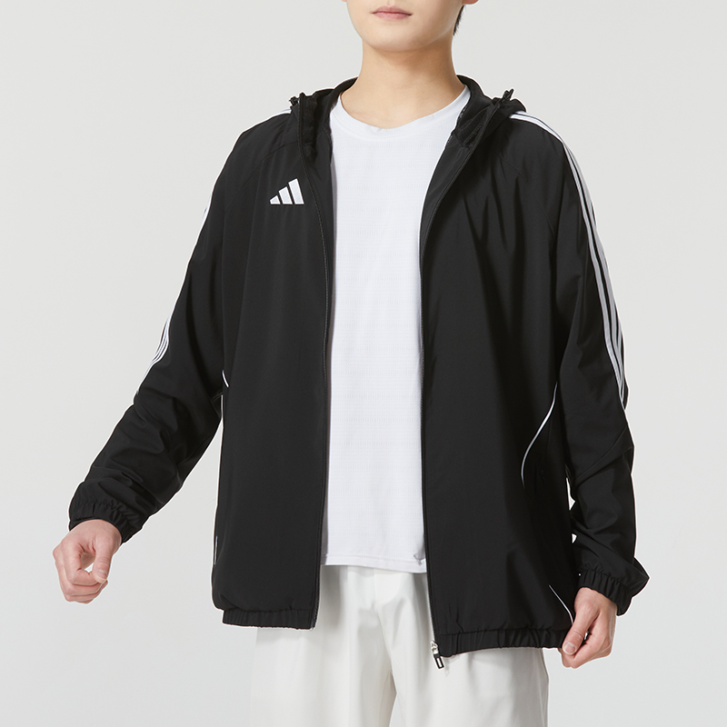 Adidas阿迪达斯外套男202新款秋季运动服跑步健身连帽夹克IM8806 - 图1