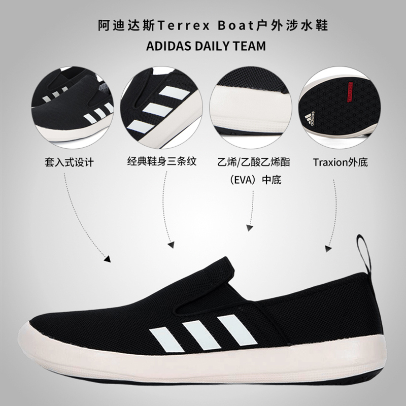 adidas阿迪达斯男鞋2024夏季新款一脚穿运动休闲鞋板鞋鞋子 - 图1