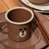 MU Gao di Line Friends Co -Crowner Brown Kentakillon кампания Портативная эмалевая эмалевая чашка кофейная чашка для водяной чашки